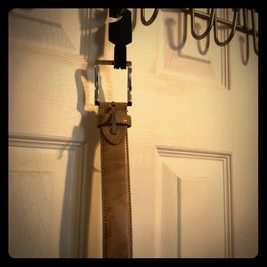 Sand/ camel leather belt small